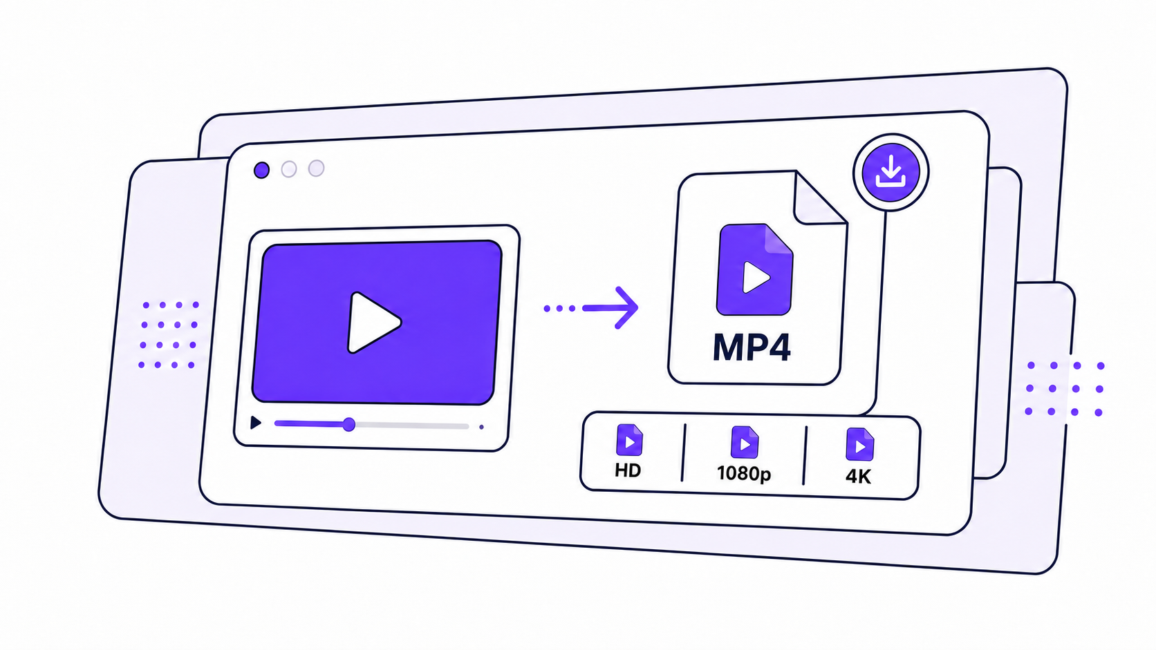 Paste a YouTube video URL to download illustration